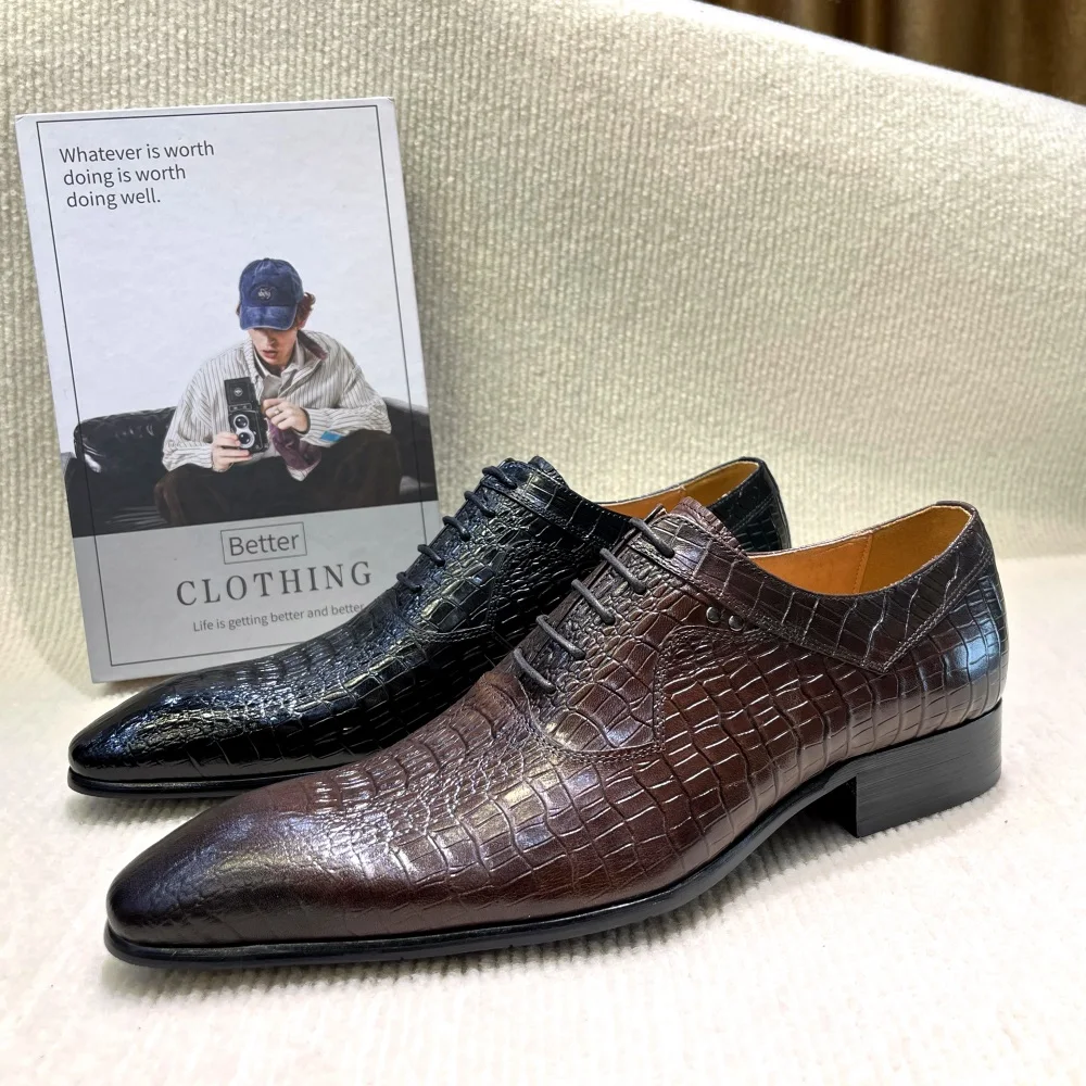 Men Formal Wear Dress - Sapatos oxford masculinos de luxo italiano,