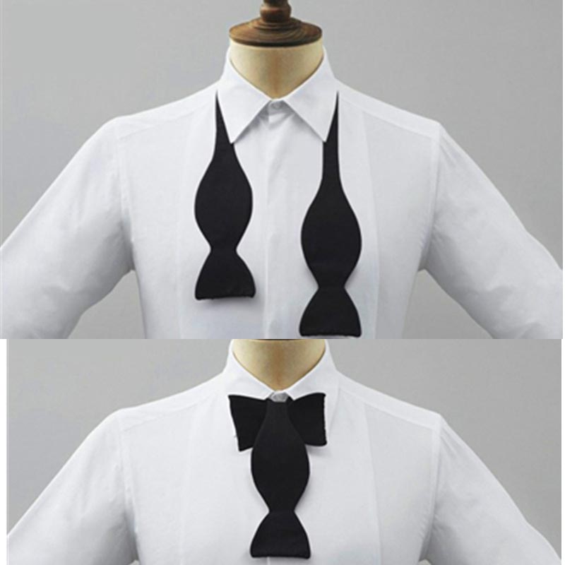 Men Formal Wear With Tie - Gravata Borboleta Ajustável Pré-Amarrada Masculina e