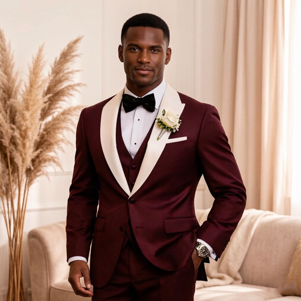 Men'S Formal Wear For Reception - Conjunto de 3 Peças de Ternos