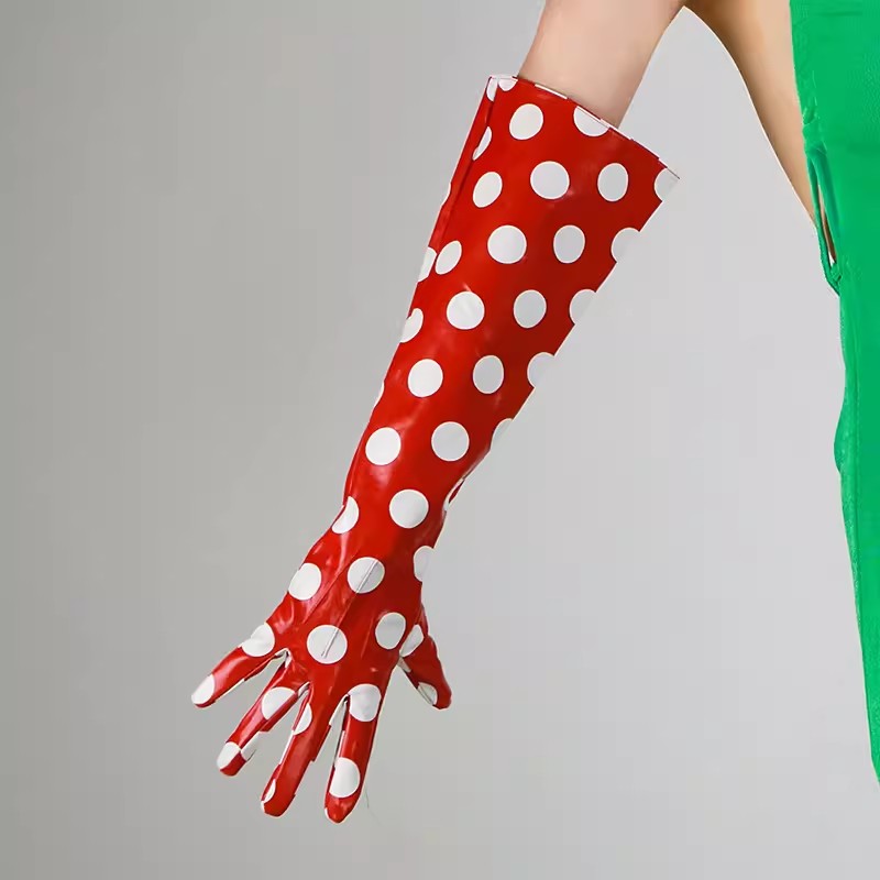 Formal Glove Leather - Luva Longa Feminina de Couro PU