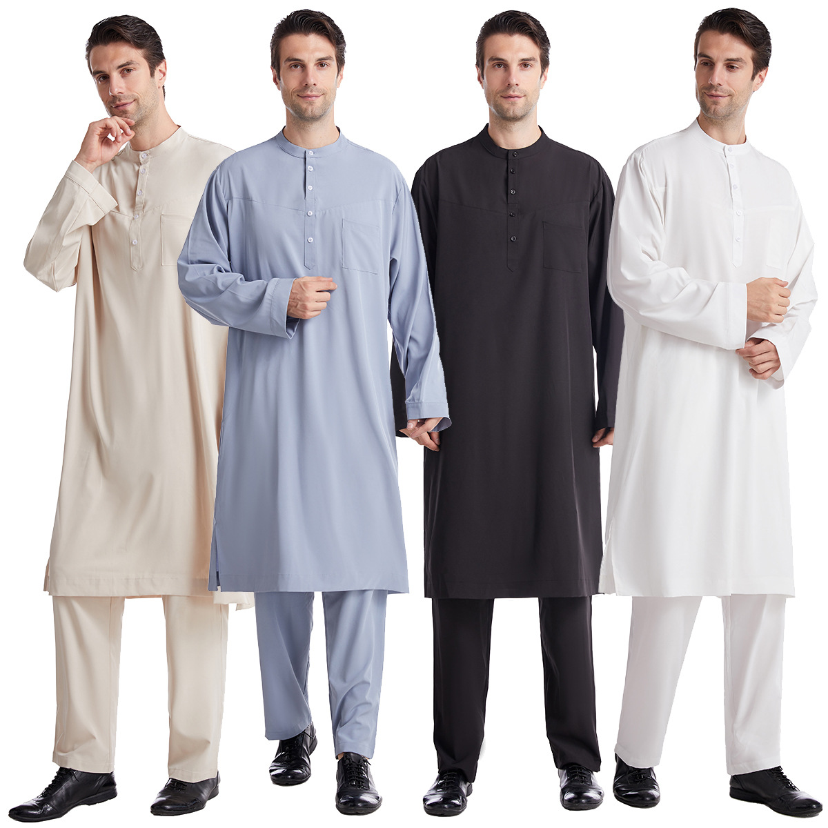 Arabic Formal Wear Men - Homens muçulmanos jubba thobe 2 pice