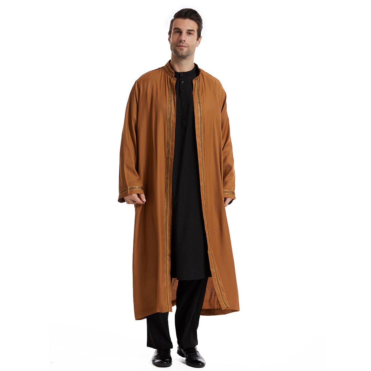 Arabic Formal Wear Men - Thobe Masculino, Abaya, Vestuário Islâmico, Cardigan,