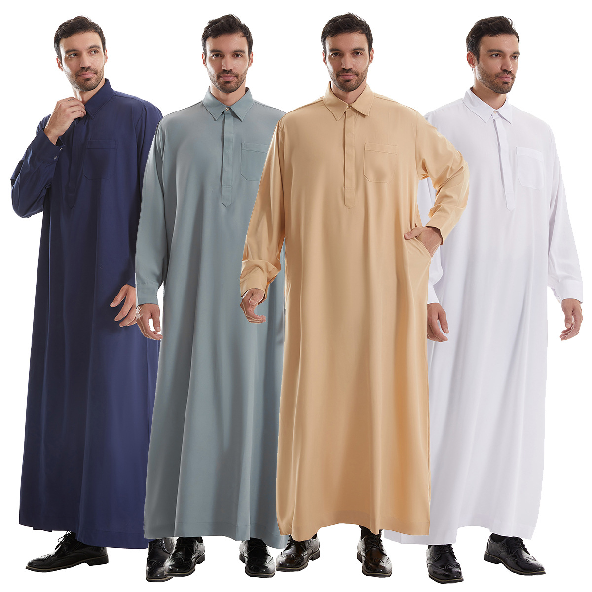 Arabic Formal Wear Men - Jubba Thobe Masculino, Camisa Longa para