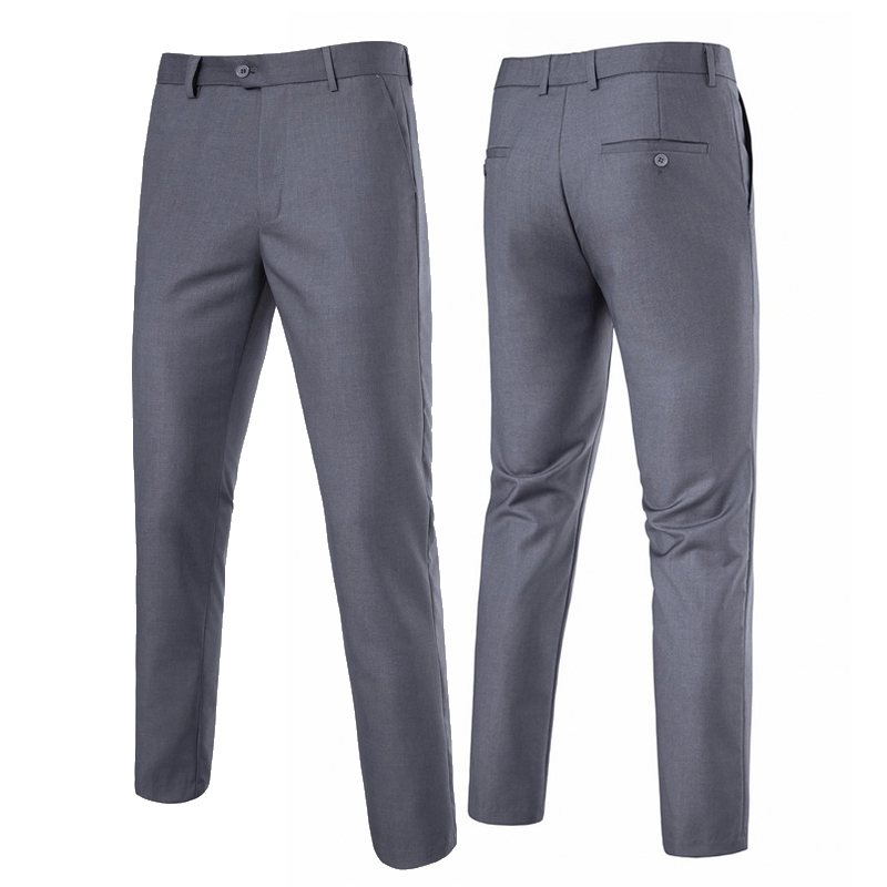 Dress Pant Flat Front - Calças de Golfe Slim Fit Masculinas