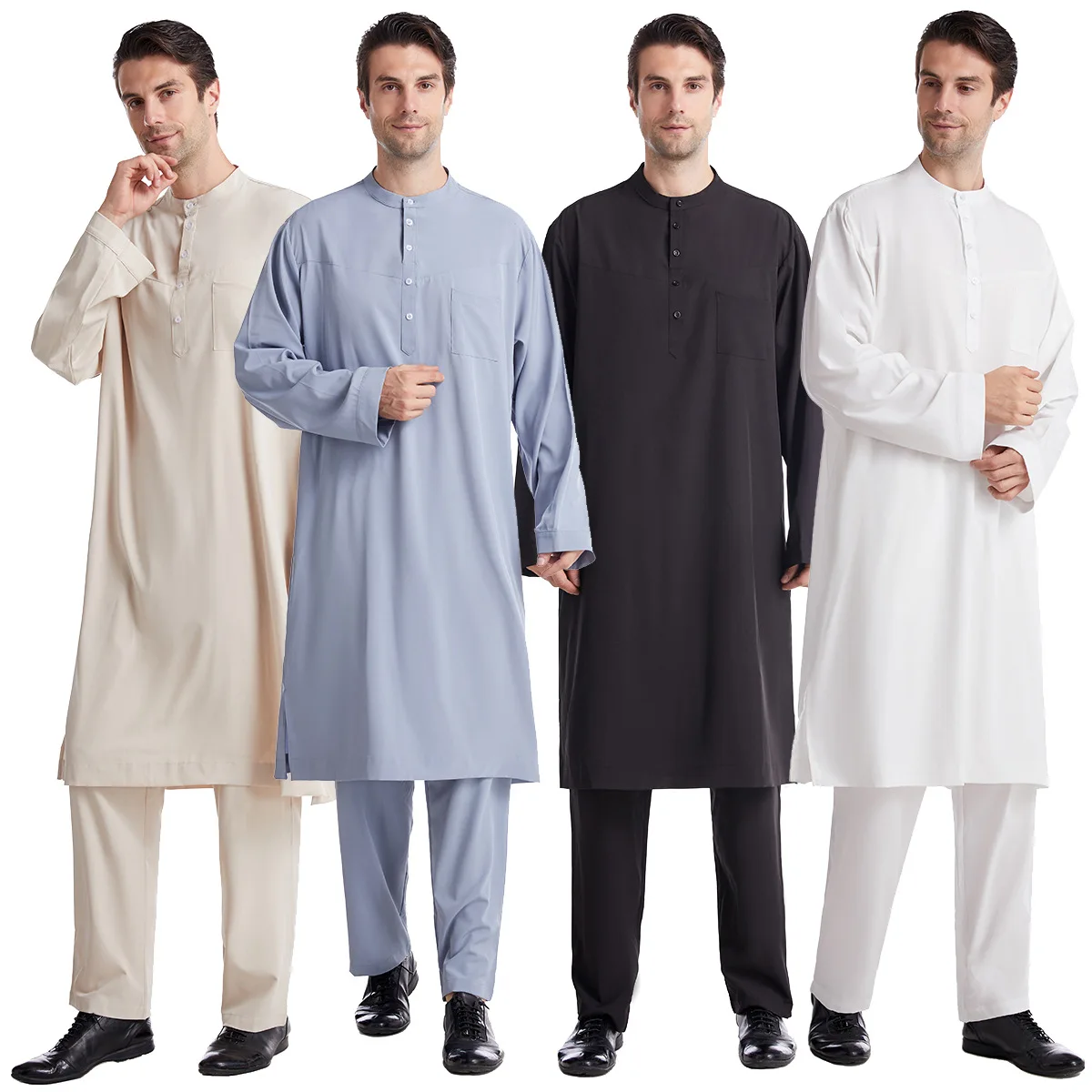 Arabic Formal Wear Men - Homens muçulmanos jubba thobe 2 pice