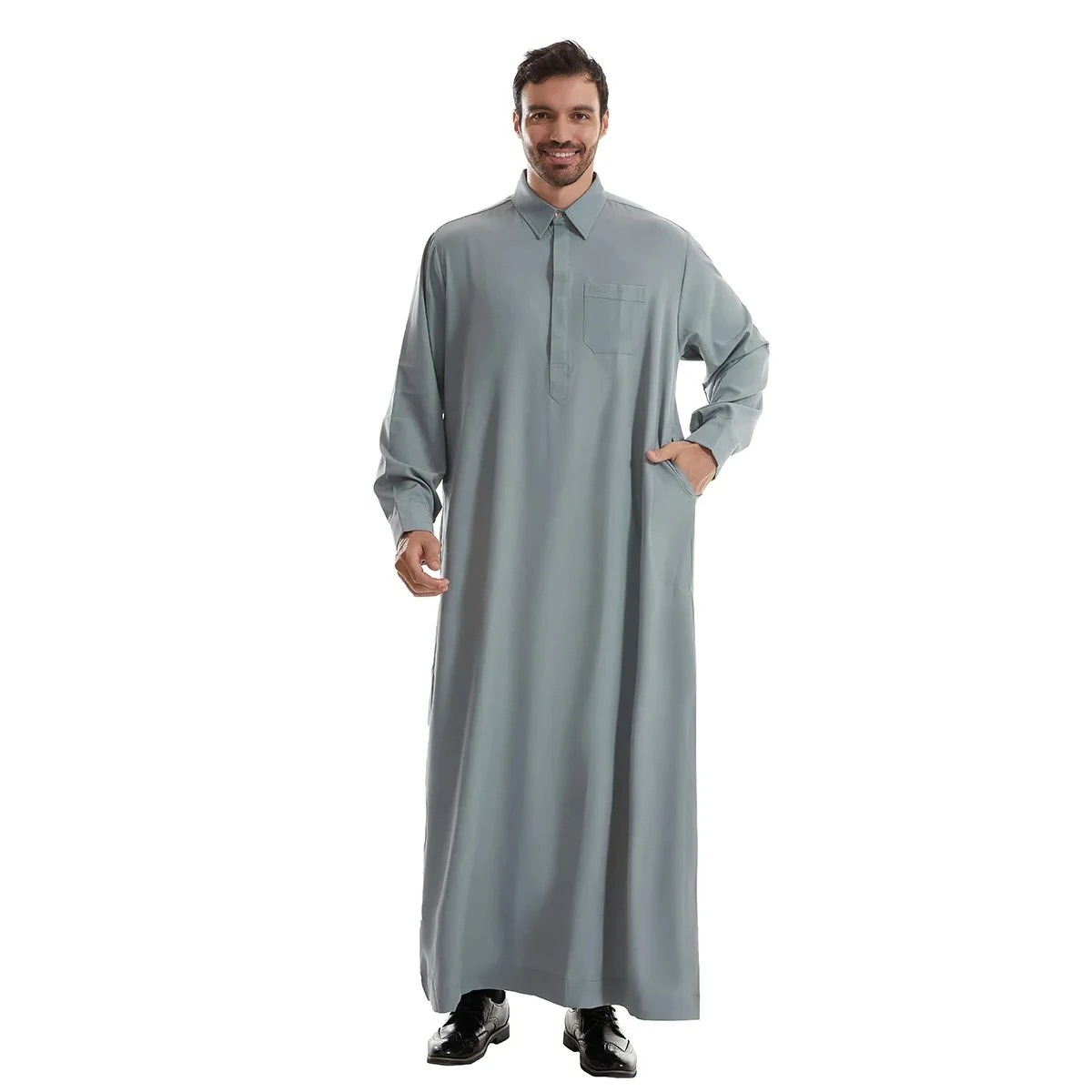 Arabic Formal Wear Men - Jubba Thobe Masculina, Camisa Longa, Túnica
