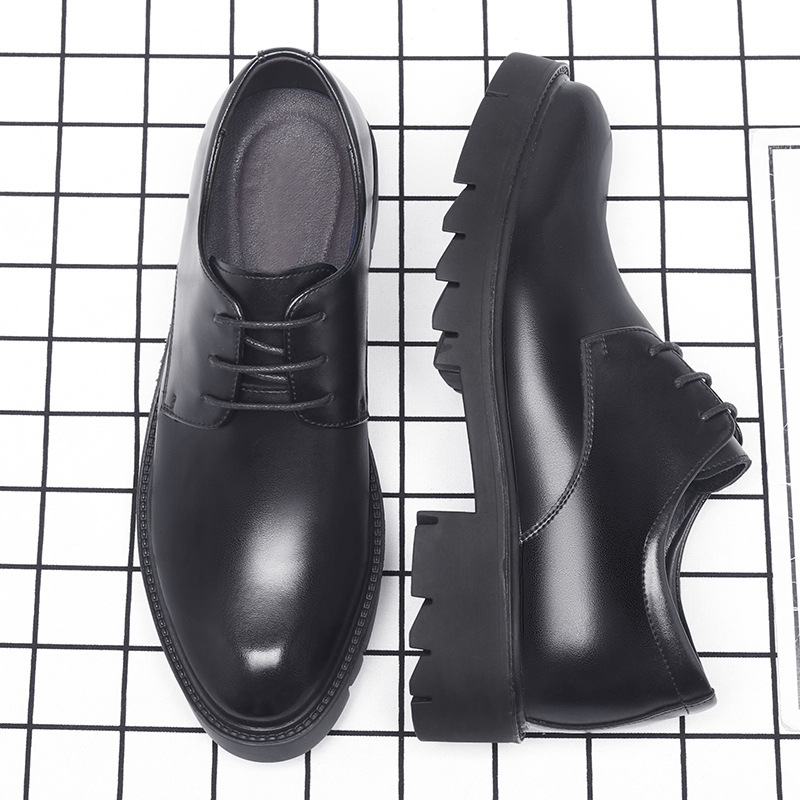 Men Formal Wear Dress - Sapatos sociais masculinos de couro preto