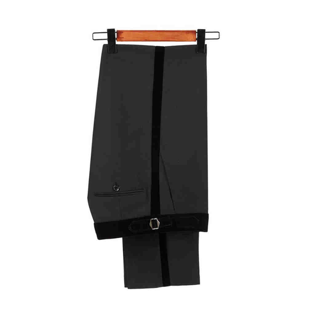 Dress Pant Flat Front - Calças Sociais Masculinas Pretas Clássicas com