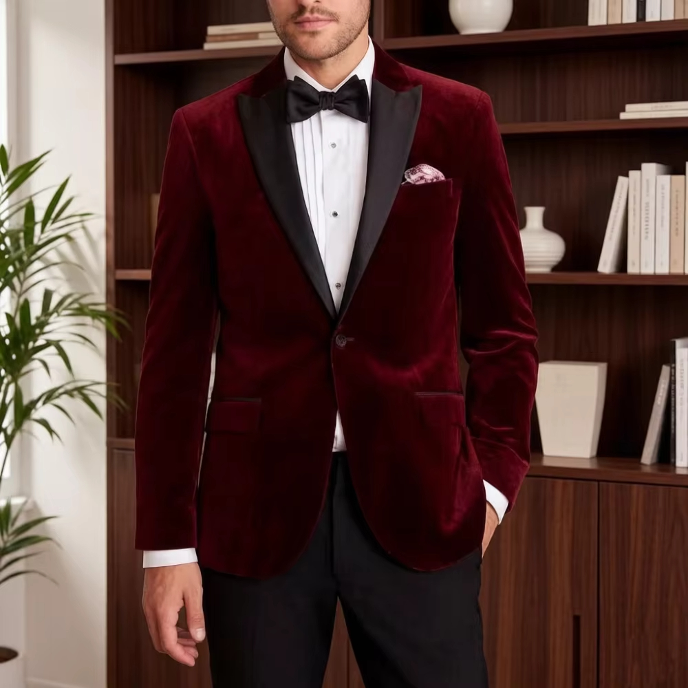 Ternos Formais de Veludo para  - Men'S Formal Wear For Reception avaliação e preço