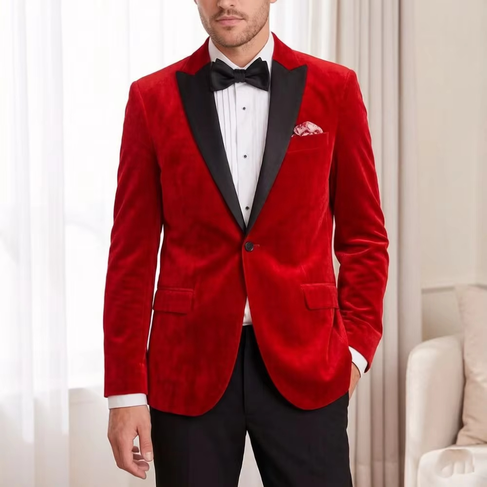 Ternos Formais de Veludo para  - Men'S Formal Wear For Reception avaliação e preço