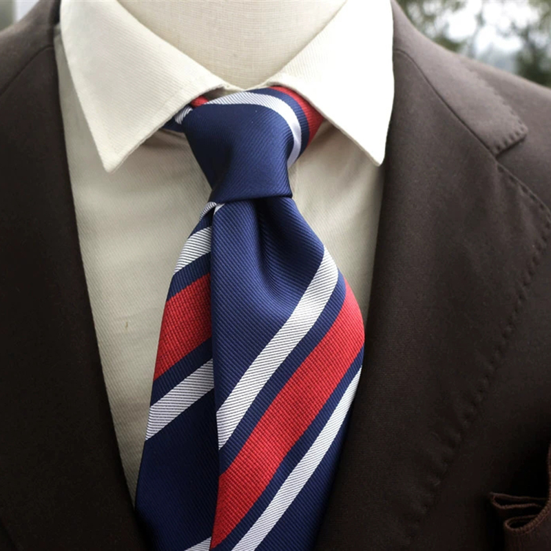 Nova moda marrom marinho grava - Men Formal Wear With Tie avaliação e preço