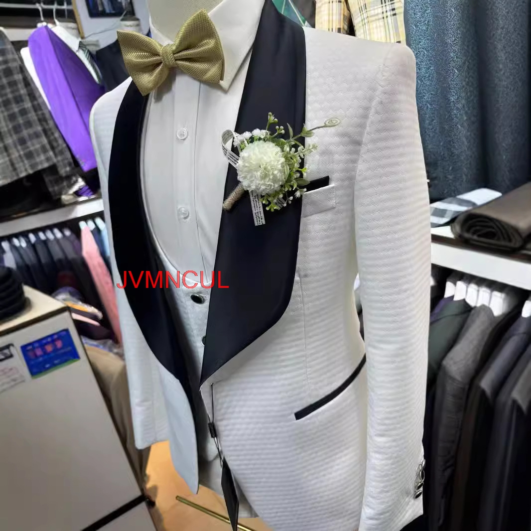 Terno Masculino Branco Jacquar - Men'S Formal Wear For Reception avaliação e preço