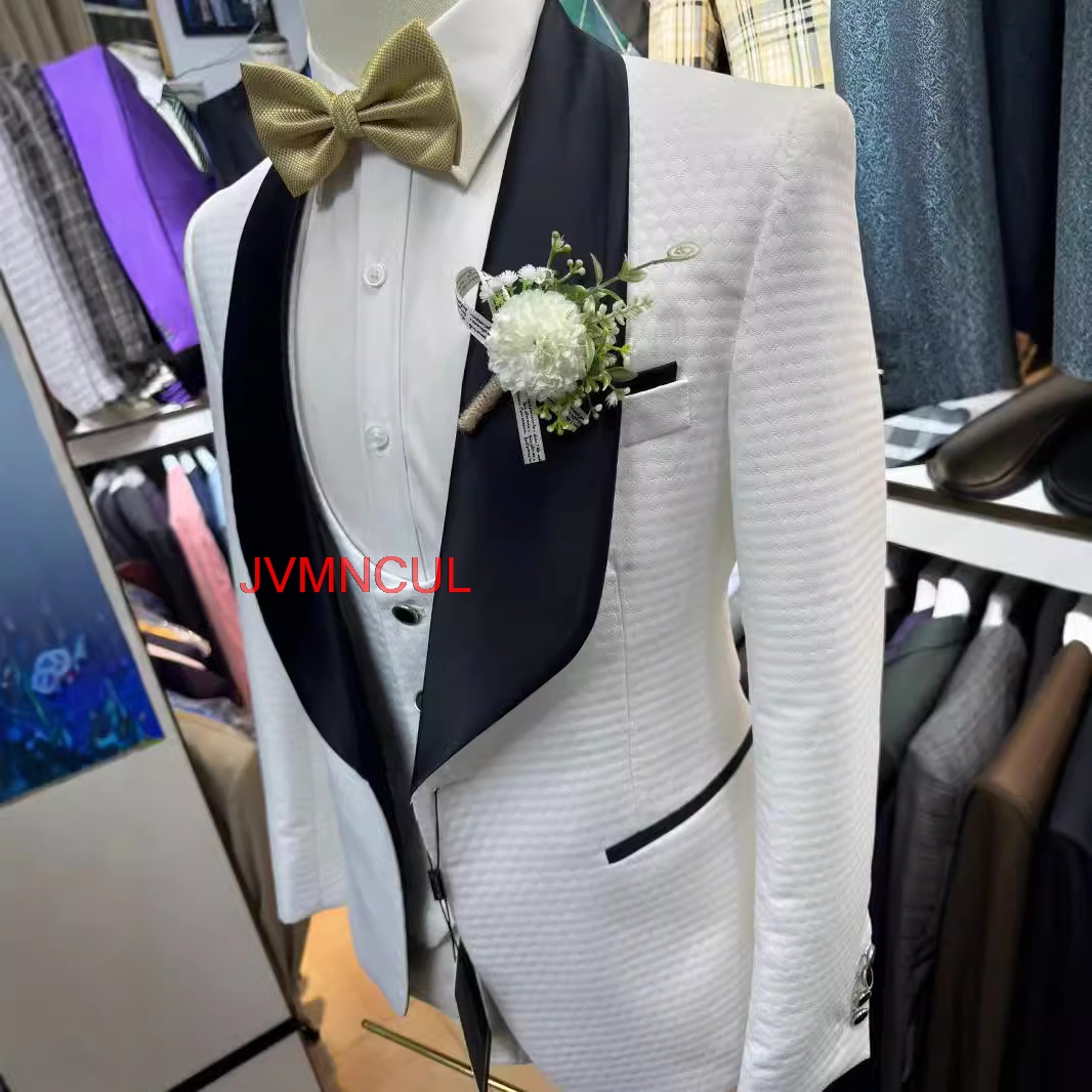 Terno Masculino Branco Jacquar - Men'S Formal Wear For Reception avaliação e preço