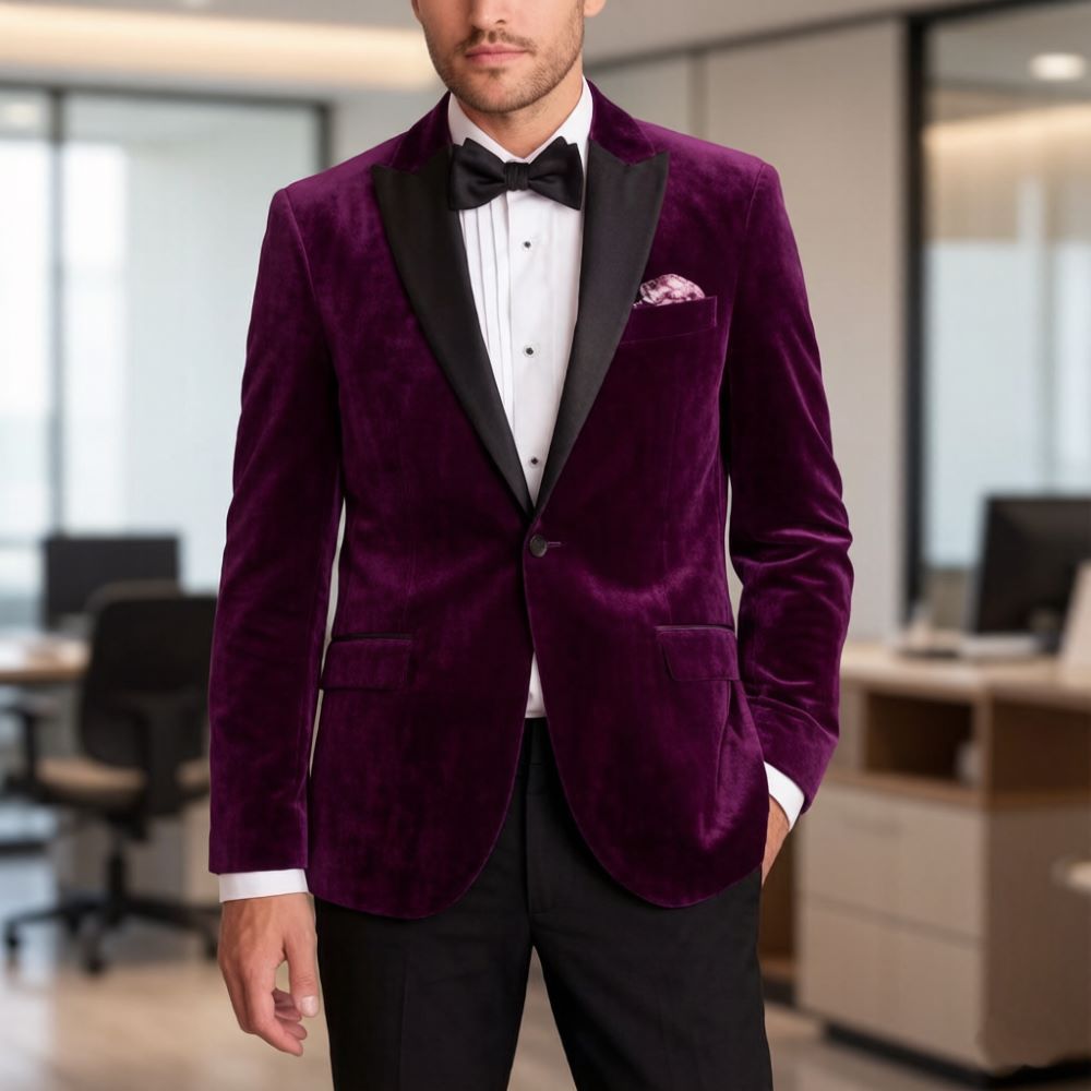 Ternos Formais de Veludo para  - Men'S Formal Wear For Reception avaliação e preço
