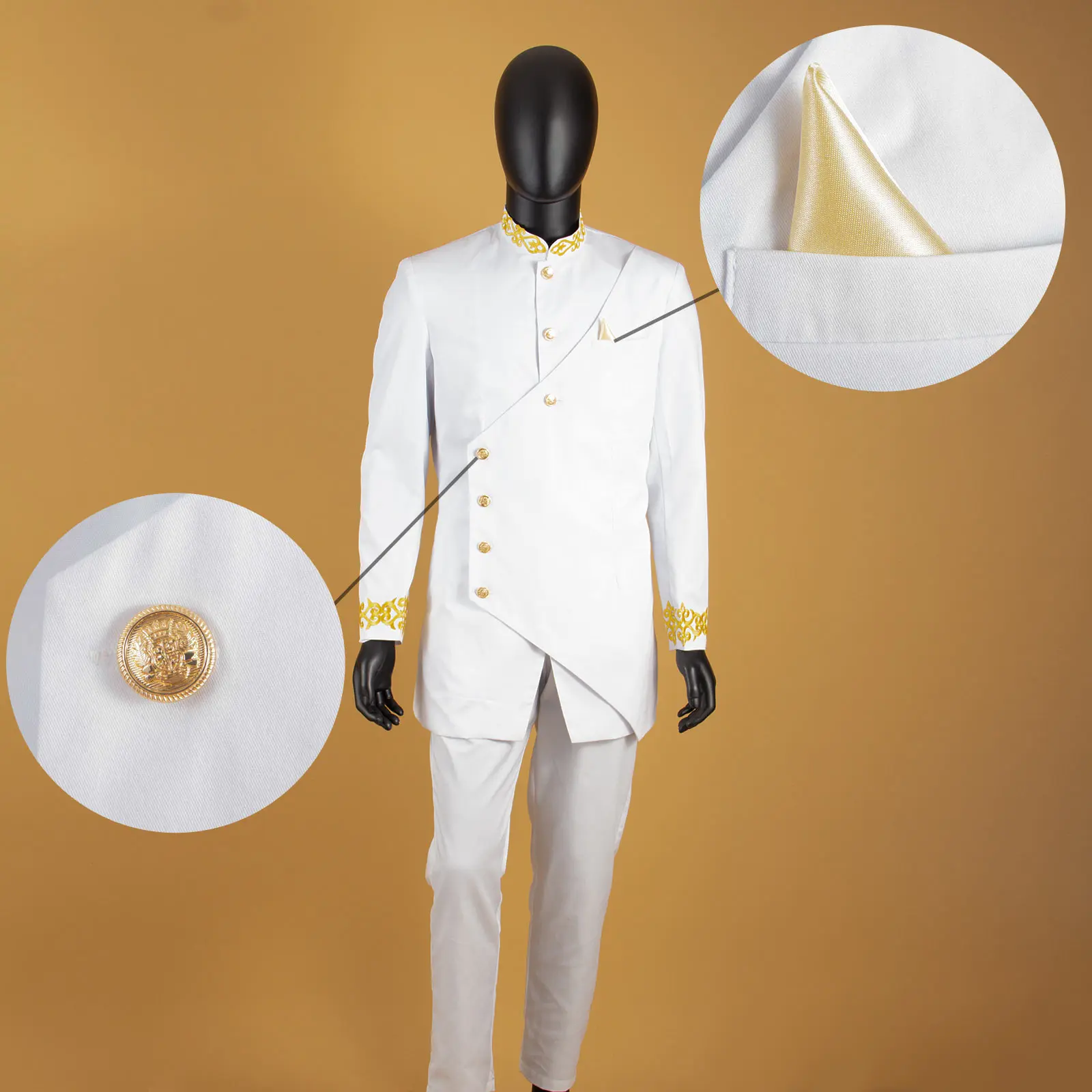 Fato africano de bordado slim  - Men Formal Wear Pinterest avaliação e preço
