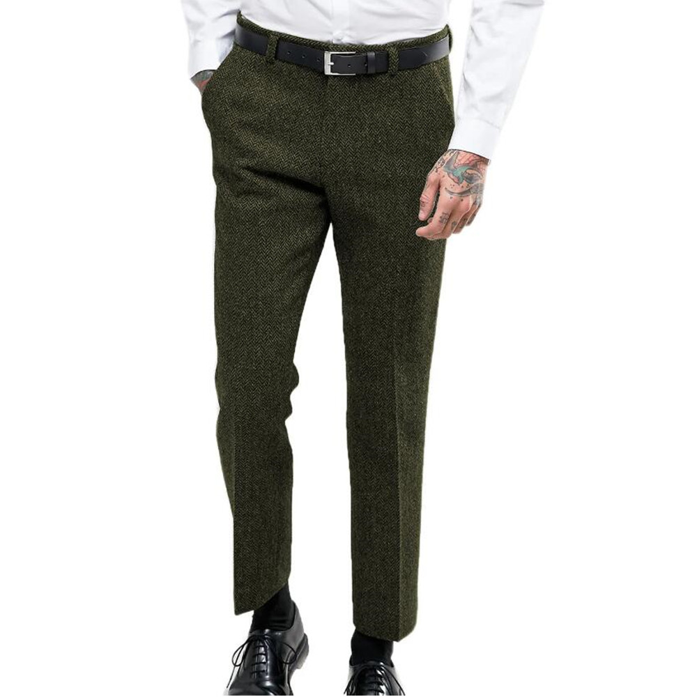 Calças de negócios masculinos  - Dress Pant Flat Front avaliação e preço