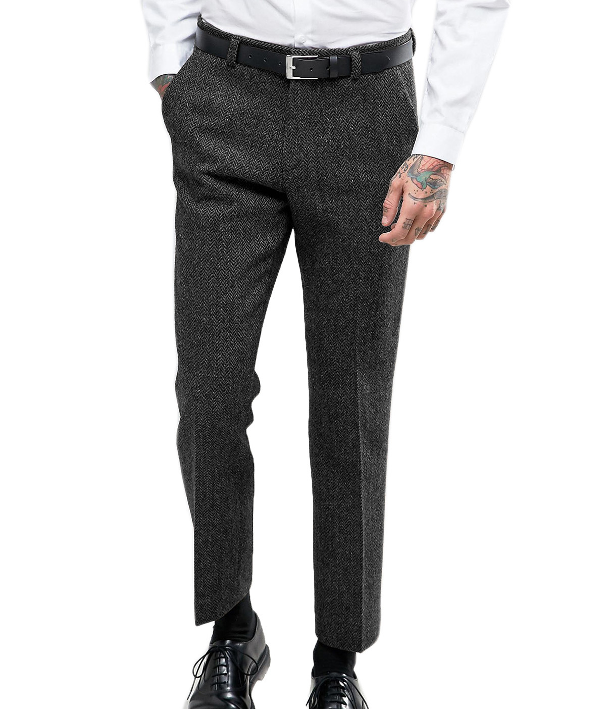 Calças de negócios masculinos  - Dress Pant Flat Front avaliação e preço