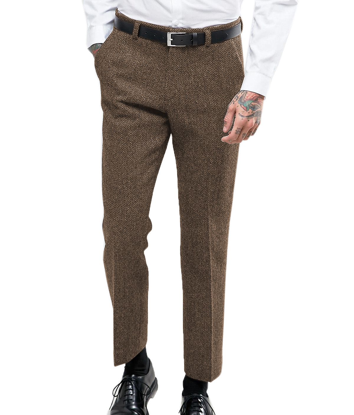 Calças de negócios masculinos  - Dress Pant Flat Front avaliação e preço