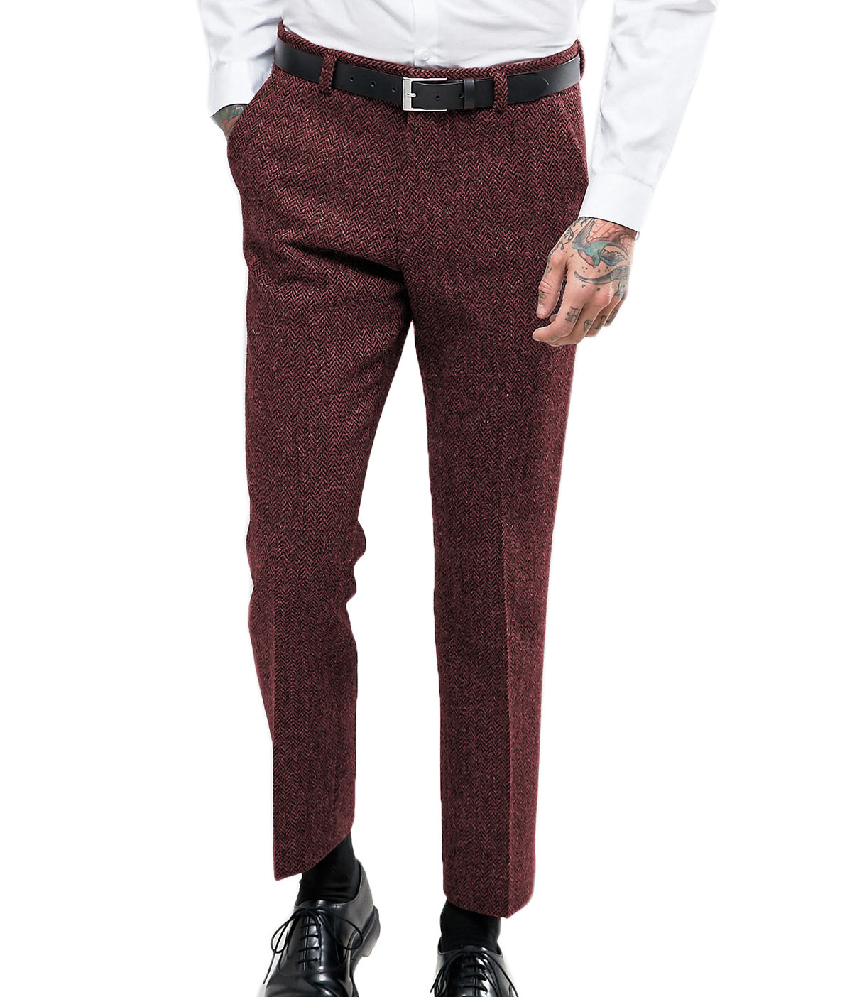 Calças de negócios masculinos  - Dress Pant Flat Front avaliação e preço
