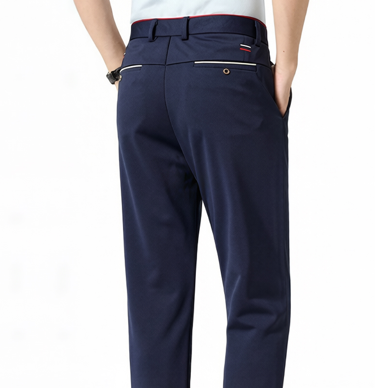 Calças Masculinas Casuais de V - Dress Pant Flat Front avaliação e preço