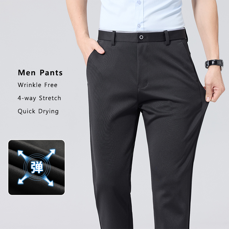 Calças Masculinas Casuais de V - Dress Pant Flat Front avaliação e preço
