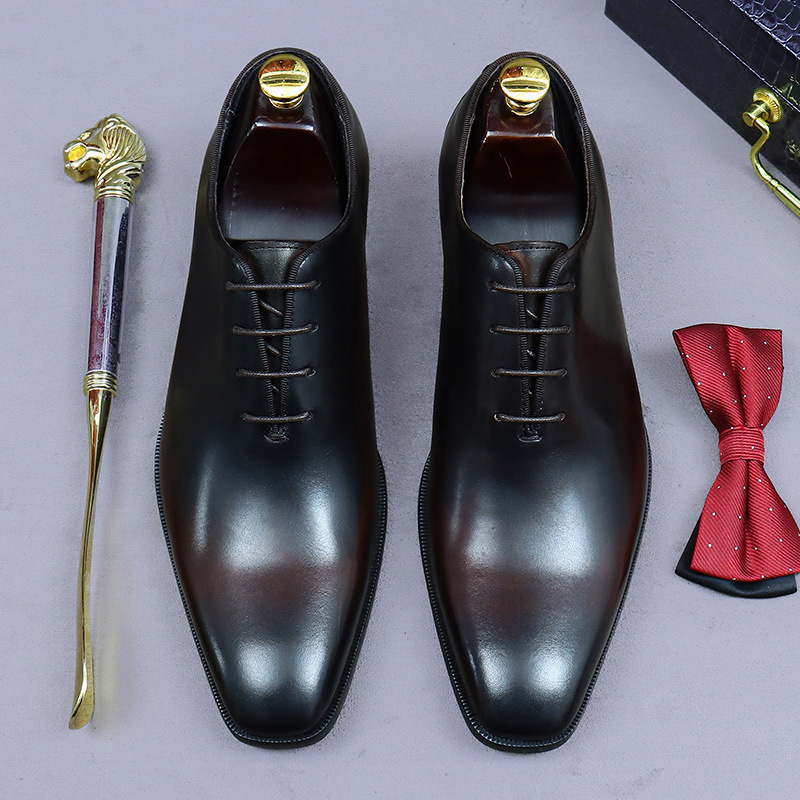 Designer de couro genuíno dos  - Men Formal Wear Dress avaliação e preço
